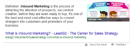 What is inbound marketing featured snippet
