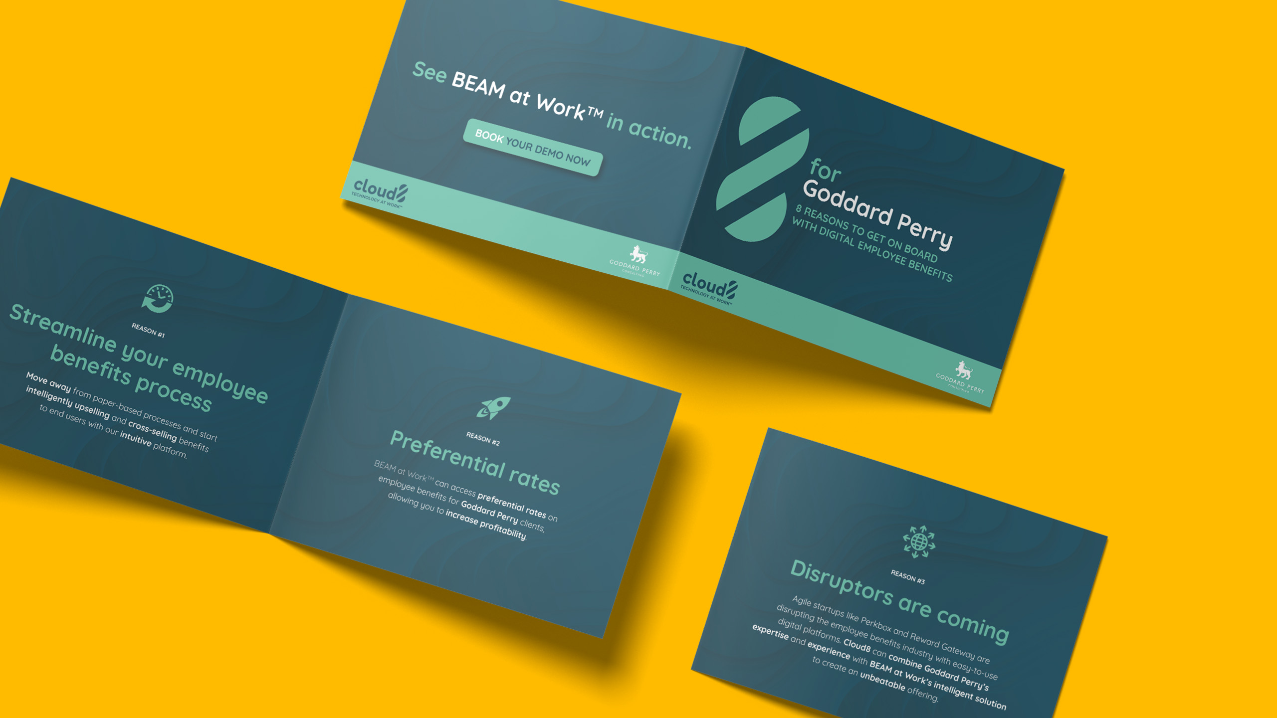 Cloud8 mailer mockups